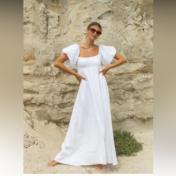 SOLAÍ THE LABEL. Dresses & Skirts - French Riviera 100% Linen Dress